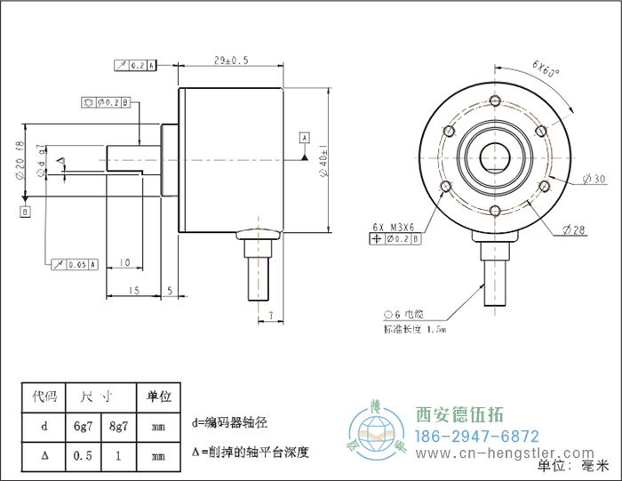 RI41-EO通用光電實(shí)心軸增量型編碼器外形及安裝尺寸8-4 德國(guó)hengstler(亨士樂)編碼器